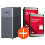 UGREEN NASync DH2300 NAS System 2-Bay 32TB inkl. 2x WD WD161KFGX NAS HDD – 16 TB