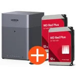 UGREEN NASync DH4300 Plus NAS System 4-Bay 24TB inkl. 2x WD WD120EFGX NAS HDD – 12 TB