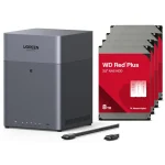 UGREEN NASync DH4300 Plus NAS System 4-Bay 32TB inkl. 4x WD WD80EFPX NAS HDD – 8 TB