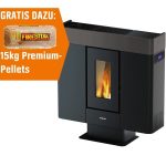 Freepoint Pelletofen Moon Stahl Titan 10 kW mit Automatik