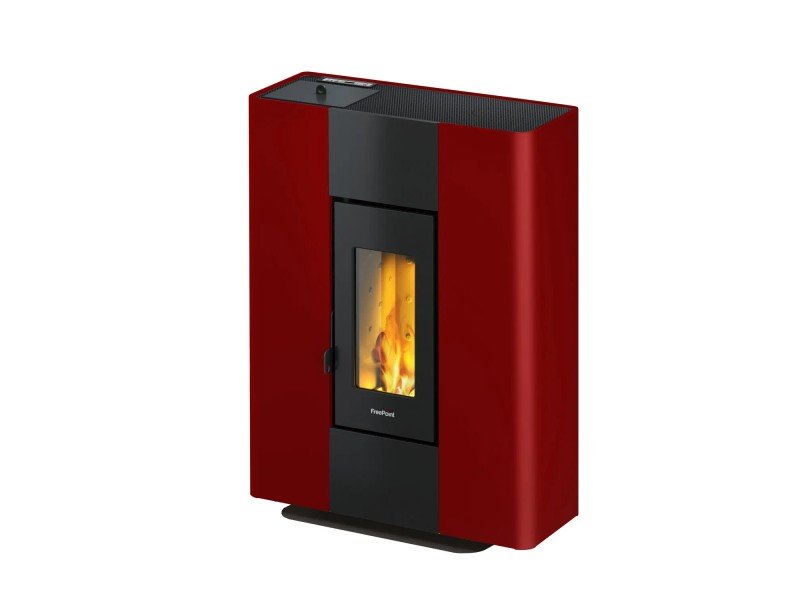 image-211.jpeg Freepoint Pelletofen Roxy Stand Stahl Bordeaux 7 kW – Image 1