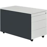 Schüberollcontainer, 529x800mm, Kunststoffpl., 3 Schübe, anthr./lichtgrau