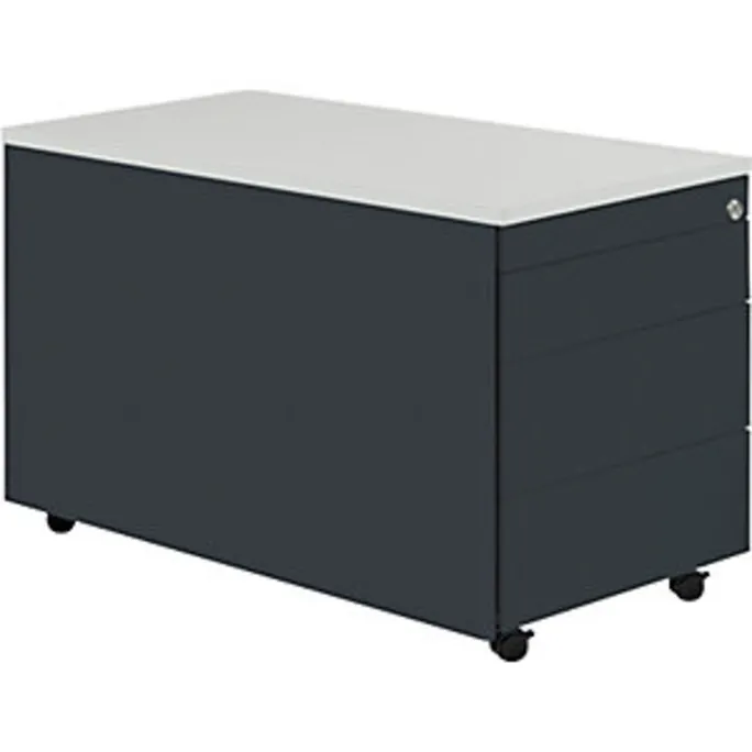 image-22598.webp Schüberollcontainer, 529x800mm, Kunststoffpl., 3 Schübe, anthrazit/lichtgrau – Image 1