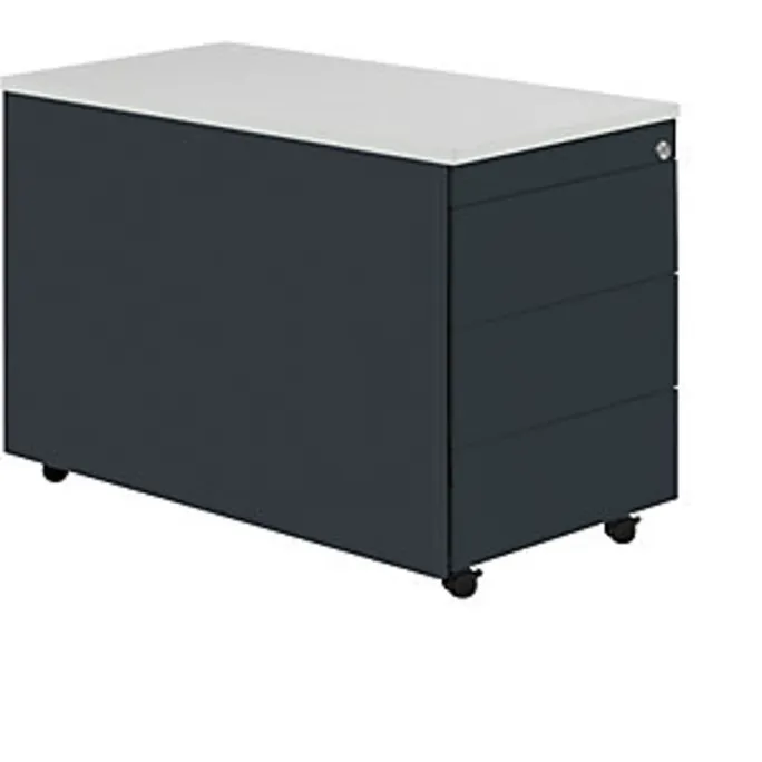 image-22620.webp Schüberollcontainer, 579x800mm, Kunststoffpl., 3 Schübe, anthrazit/lichtgrau – Image 1