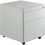 Schubladencontainer mit Rollen, 570×600, 1 Schub, 1 Hängereg., lichtgrau
