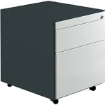 Schubladencontainer m.Rollen, 570×600, 1 Schub, 1 Hängereg., anthrazit/lichtgrau
