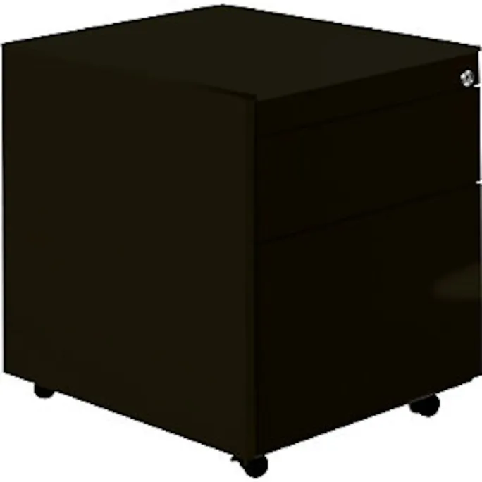 image-22682.webp Schubladencontainer mit Rollen, 570×600, 1 Schub, 1 Hängeregistratur, graphit – Image 1