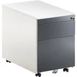 Schubladencontainer m.Rollen, 570×600, 1 Materials., 1 Hängereg., weiß/anthrazit