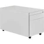 Schubladencontainer mit Rollen, 520×800, 1 Schub, 1 Hängereg., lichtgrau