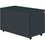 Schubladencontainer mit Rollen, 520×800, 1 Schub, 1 Hängereg., anthrazit