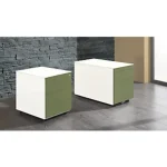 Schubladencontainer mit Rollen, 570×800, 1 Materials., 1 Hängereg., weiß/grün – Image 2