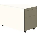 Schubladencontainer mit Rollen, 570×800, 1 Materials., 1 Hängereg., weiß/grau