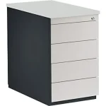 Schubladencontainer, 720×800, 4 Schubladen, anthrazit/lichtgrau
