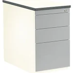 Schubladencontainer, 720×800 mm, 2 Materialschübe, 1 Hängereg., weiß/alu