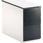 Schubladencontainer, 720×800, 2 Materials., 1 Hängereg., weiß/anthrazitgrau