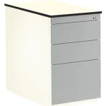 Schubladencontainer, 708×800 mm, 2 Materialschübe, 1 Hängereg., weiß/alu