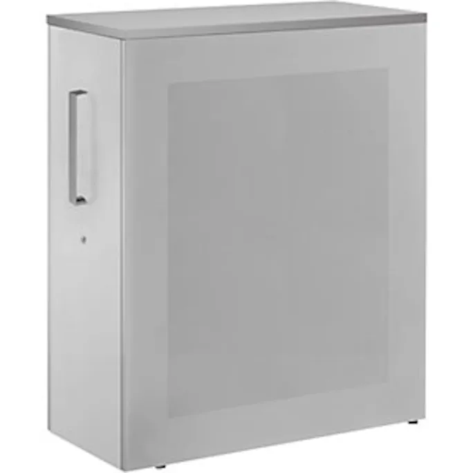 image-22922.webp Hochauszugschrank, Thekenelement links stehend, Höhe 1250 mm, lichtgrau – Image 1