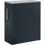 Hochauszugschrank, Thekenelement links stehend, Höhe 1250 mm, anthrazitgrau