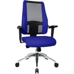 Topstar Bürodrehstuhl AIR SYNCRO, Netzrückenlehne mit Seitenteilen, schwarz/blau