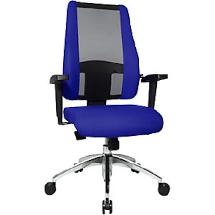 image-22950.webp Topstar Bürodrehstuhl AIR SYNCRO, Netzrückenlehne mit Seitenteilen, schwarz/blau – Image 1