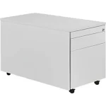 Schubladencontainer m. Rollen, 529×800, 1 Schub, 1 Hängereg., lichtgrau