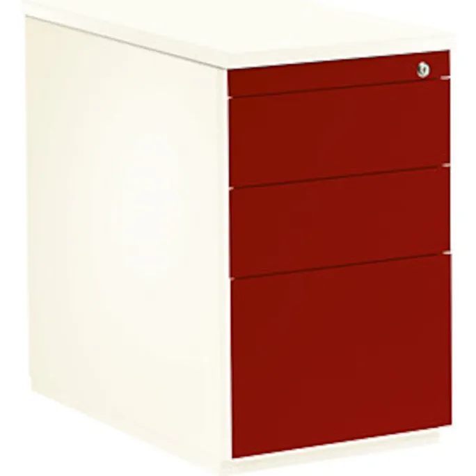 image-22962.webp Schubladencontainer,720x800mm, 2xMaterialschub, Hängeregistratur, weiß/rot – Image 1