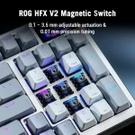 ASUS ROG Azoth 96 HE Kabellose Analoge Gaming Tastatur – Hot-Swap ROG HFX V2 Magnetic Switches, USB-C, 2.4Ghz, Bluetooth, 8000 Hz Abtastrate, OLED Touchscreen – Image 2
