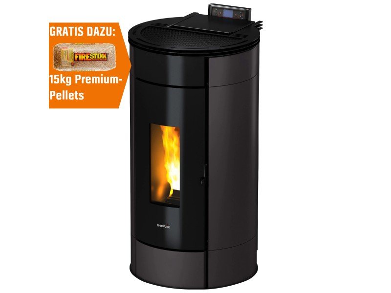 image-27.jpeg Freepoint Pelletofen Globe Stahl Anthrazit 10,5 kW mit Automatik – Image 1