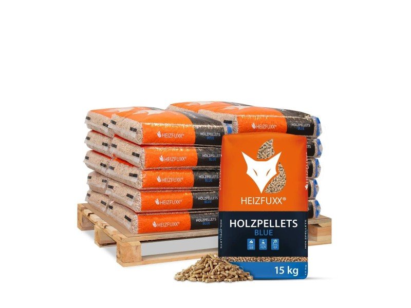 image-368.jpeg Heizfuxx Blue ENplus A1 Holzpellets Weichholz 15kg x 2 Sack 30kg – Image 1