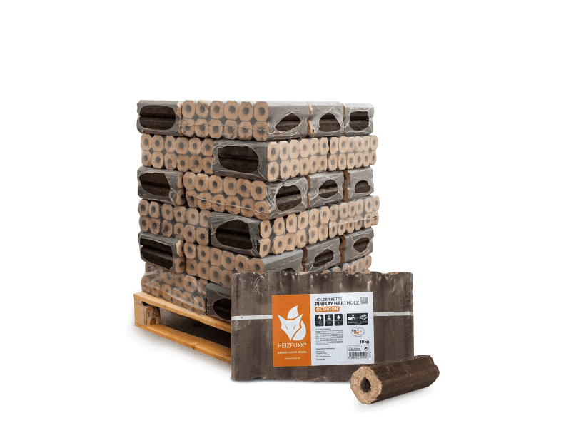image-43.png Heizfuxx PiniKay Octagon Holzbriketts Hartholz 10kg x 30 Gebinde 300kg Palette – Image 1