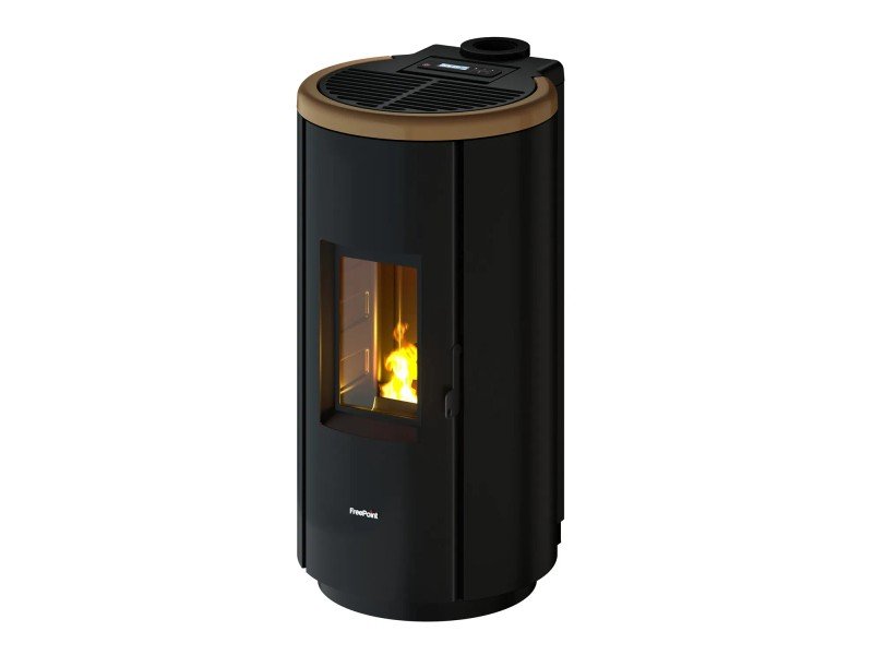 image-54.jpeg Freepoint Pelletofen Chrome 7 Stahl Schwarz 7 kW – Image 1