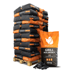 Heizfuxx Grillholzkohle in Gastro-Qualität 10kg x 36 Sack 360kg Palette