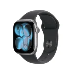 Apple Watch Series 11 GPS + Cellular 42mm Space Grey Aluminium Gehäuse mit Sport Band (black) – S/M