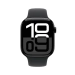 Apple Watch Series 10 LTE 46mm Diamantschwarz Aluminiumgehäuse mit schwarzem Sportarmband – M/L