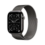 Apple Watch Series 11 GPS + Cellular 46mm Schiefer Titanium Gehäuse mit Schiefer Milanese Loop – S/M