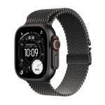 Apple Watch Ultra 3 GPS + Cellular 49mm Black Titanium Case with Black Titanium Milanese Loop – Small