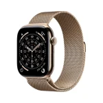 Apple Watch Series 11 GPS + Cellular 46mm Gold Titanium Gehäuse mit Gold Milanese Loop – M/L