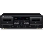 TEAC W-1200 Doppel-Kassettendeck USB-Ausgang schwarz