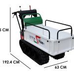 Raupendumper Seven Italy T500H GX – ausdehnbare Mulde – Tragfähigkeit 500 kg