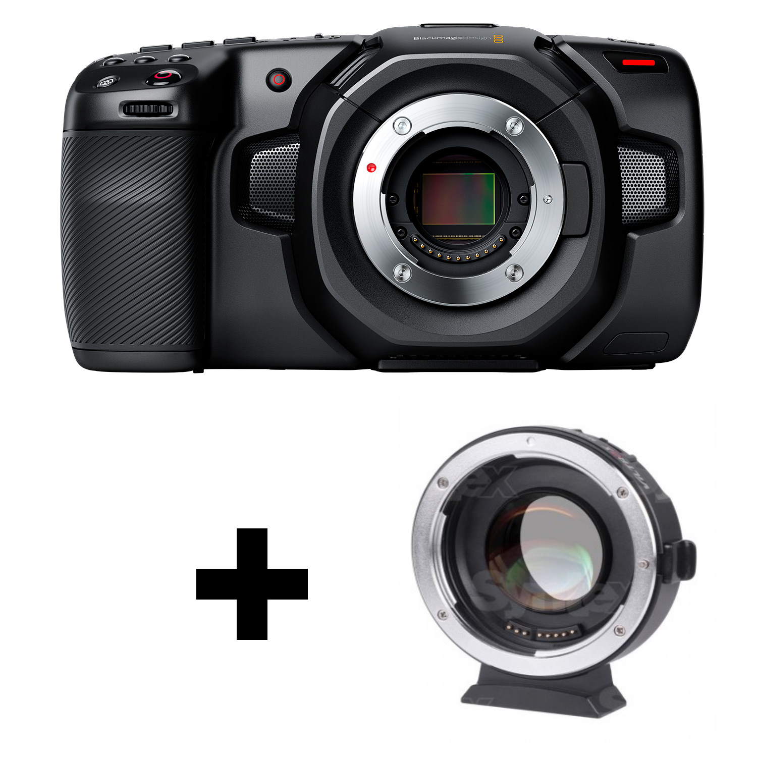 syntex-blackmagic-pocket-cinema-camera-viltrox.jpg Blackmagic Design Pocket Cinema Camera 4K + Viltrox EF-M2 II Bundle – Image 1